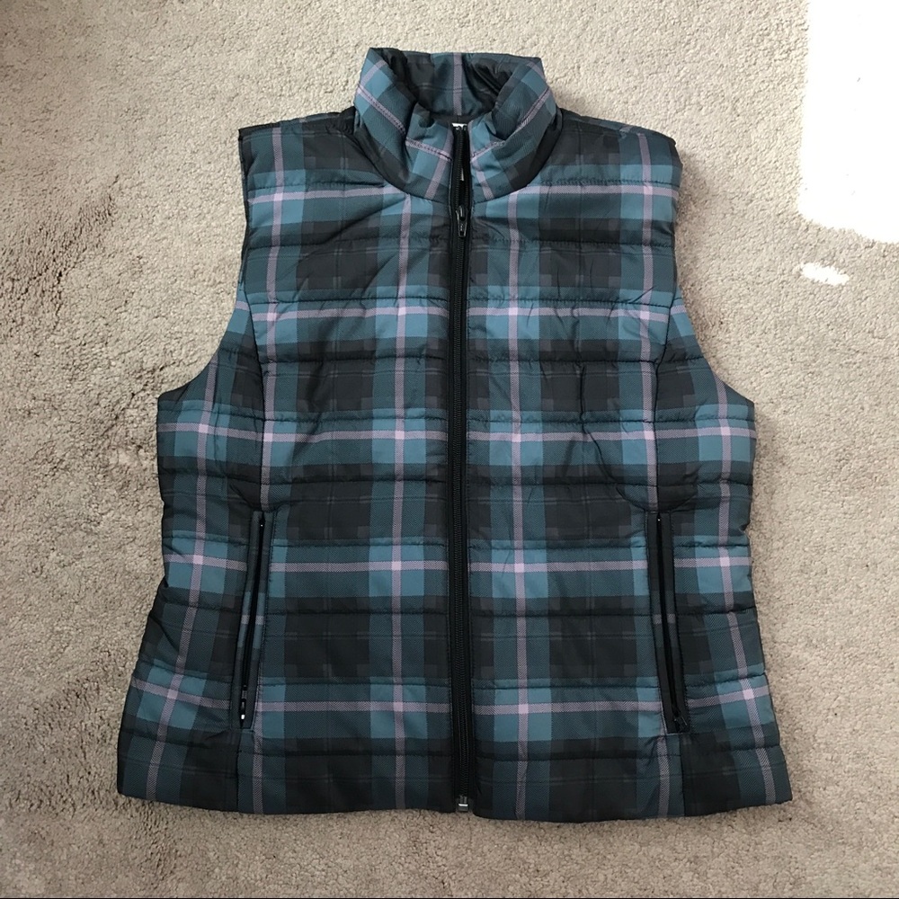 NWOT Loft Plaid Puffer Vest